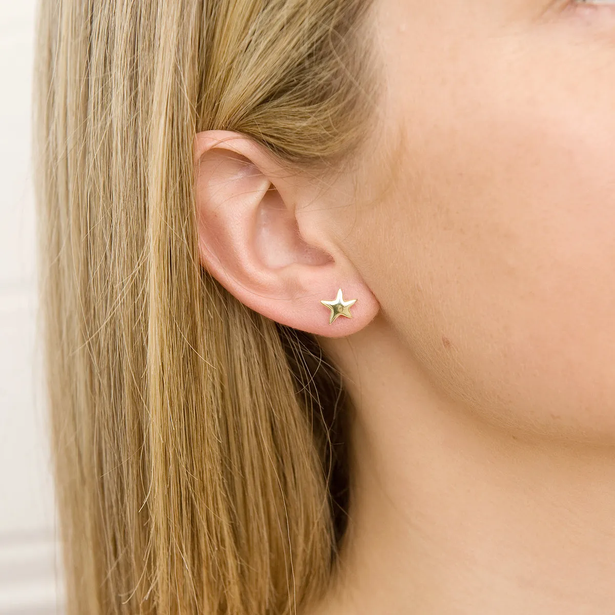 Stardust Solid Gold Stud Earrings