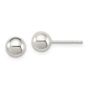 Sterling Silver Polished 6MM Ball Post Earrings