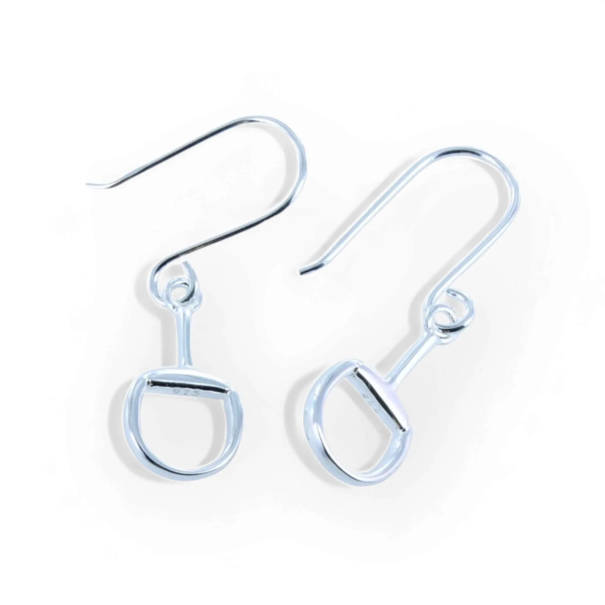 Sterling Silver Snaffle Bit Drop Earrings