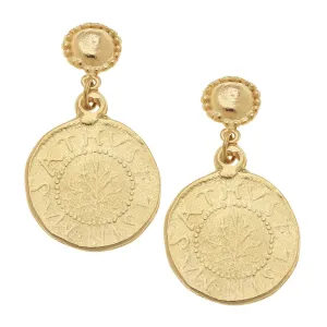 Susan Shaw Greek Coin Earrings