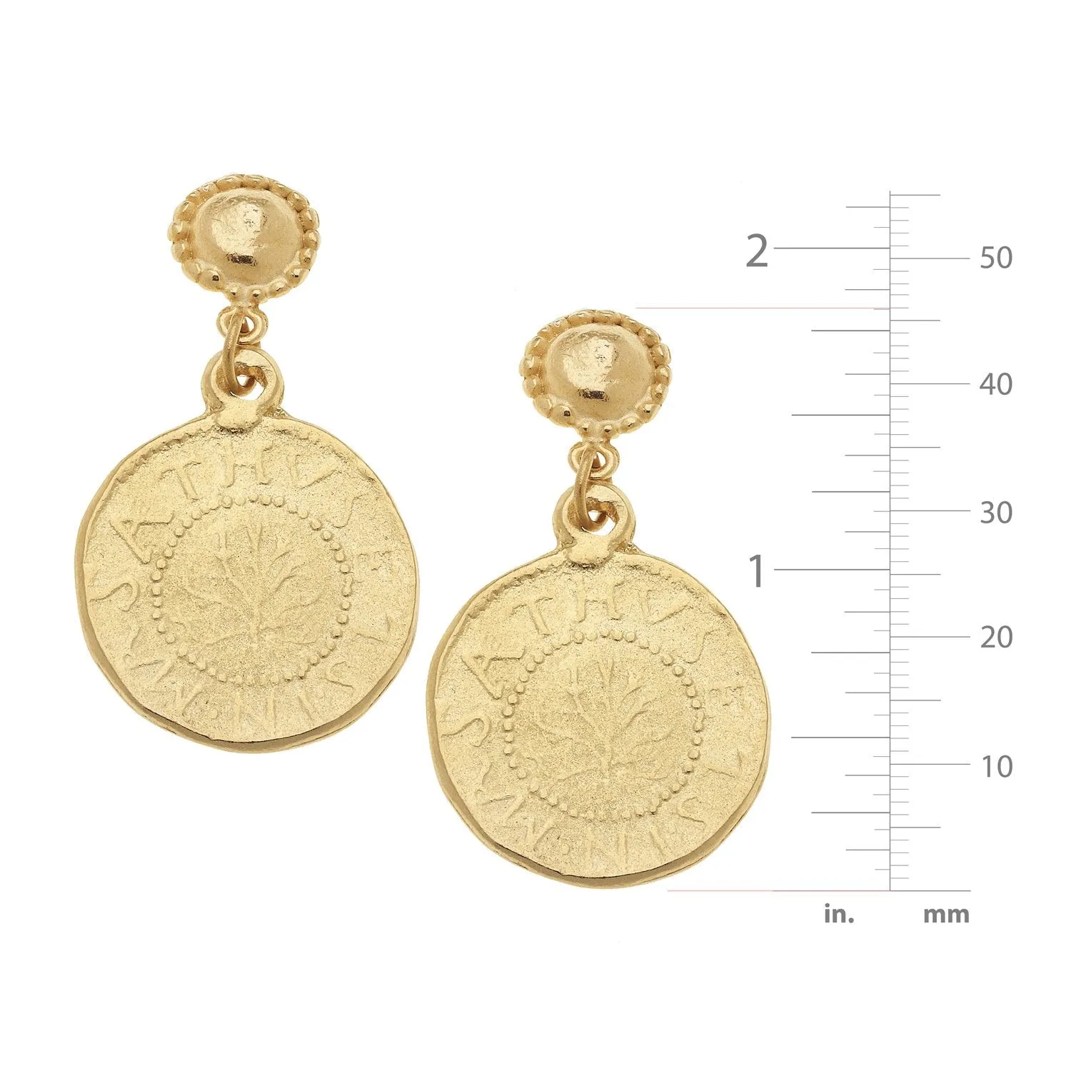 Susan Shaw Greek Coin Earrings