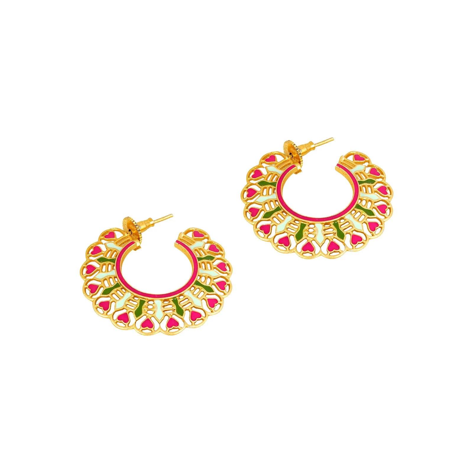 Teejh Aamani Rani Pink Earrings