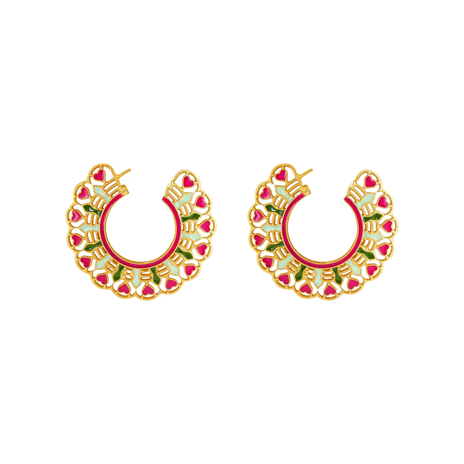 Teejh Aamani Rani Pink Earrings