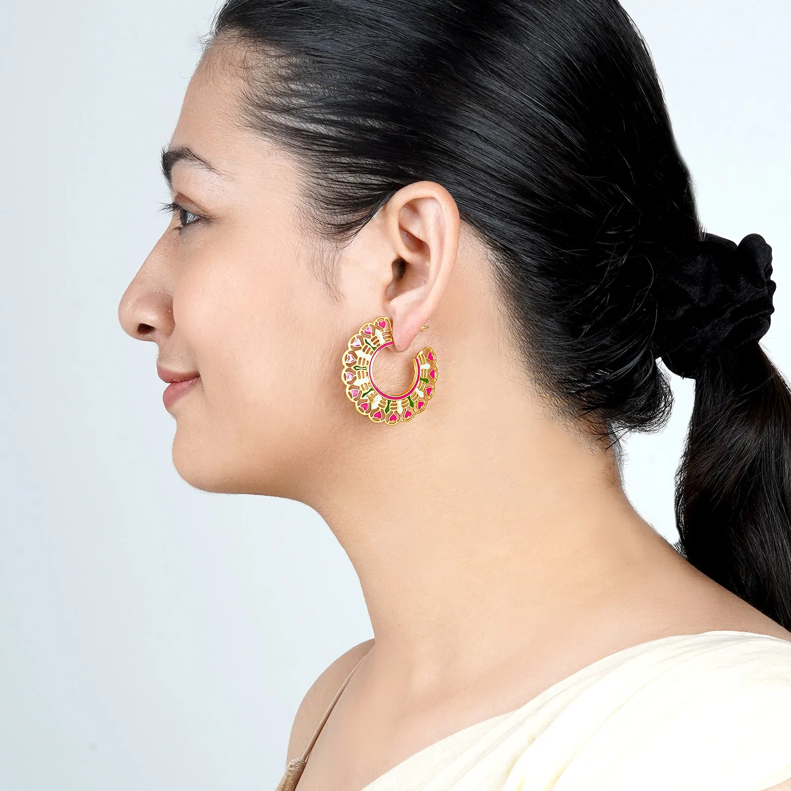 Teejh Aamani Rani Pink Earrings