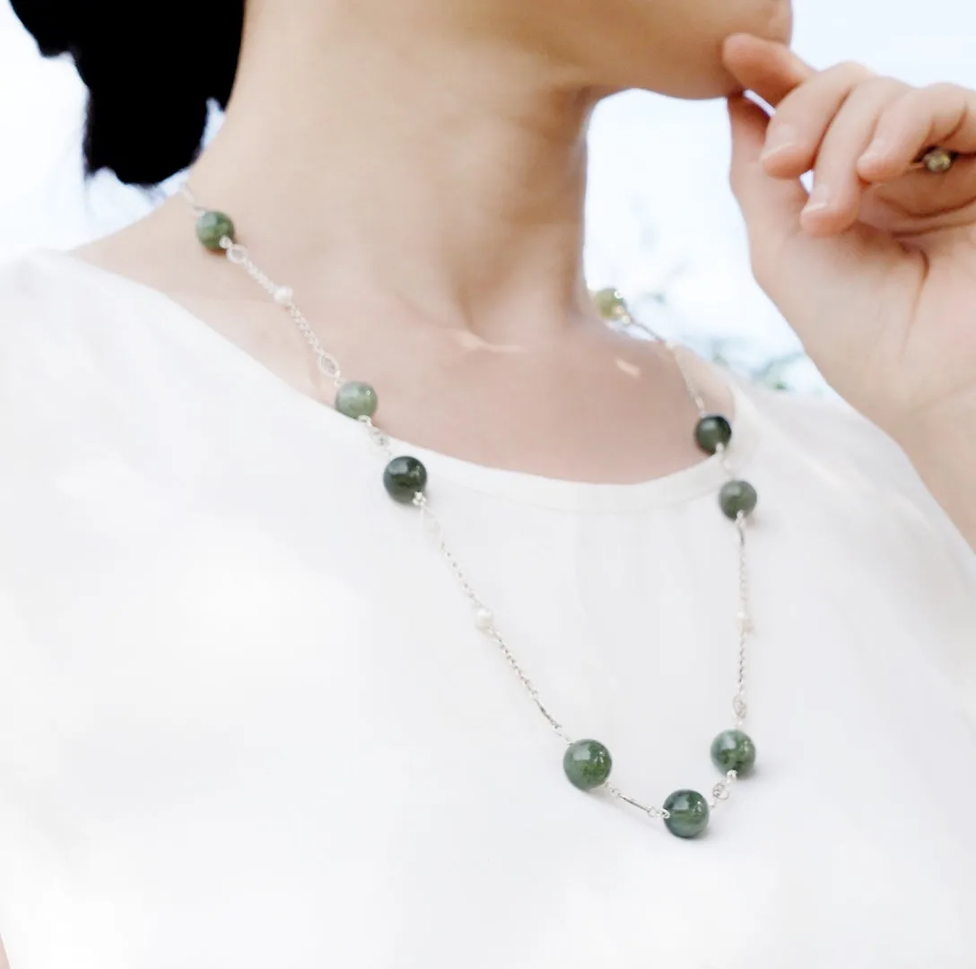 The Nine Green Phantom Long Necklace