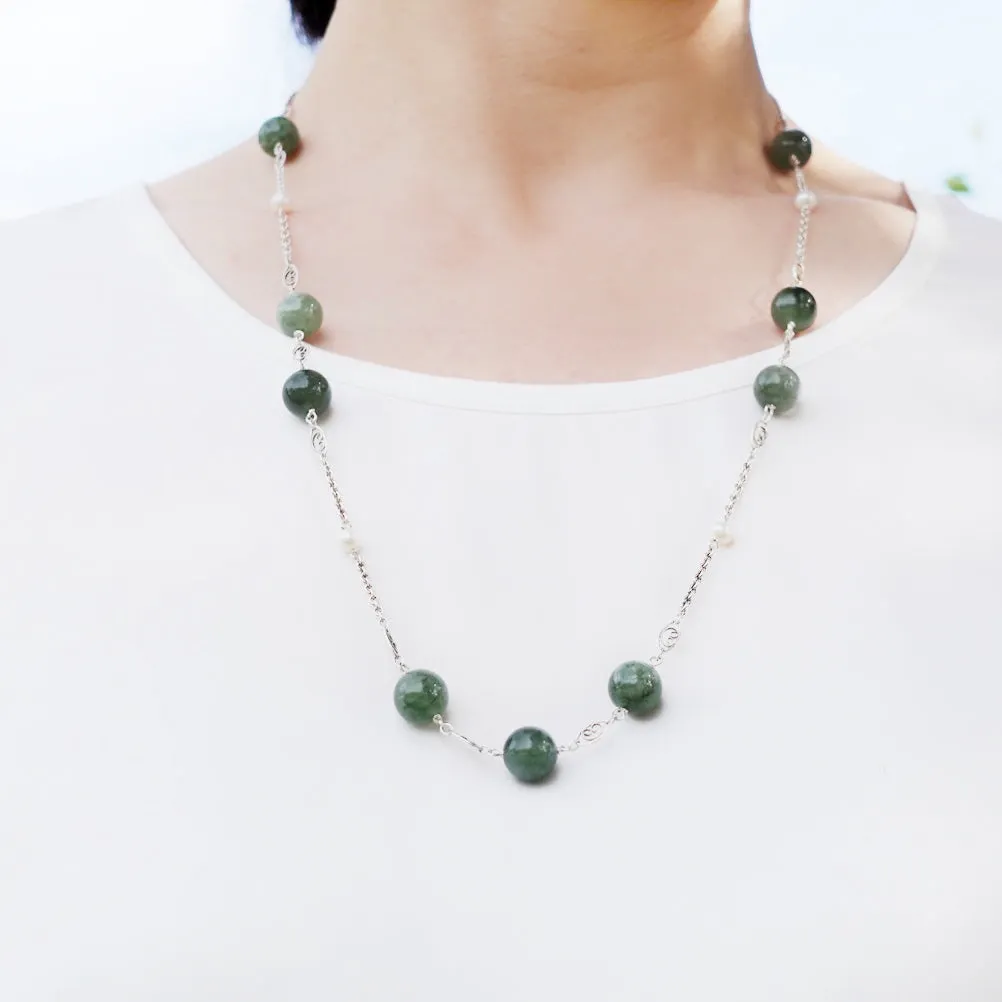 The Nine Green Phantom Long Necklace