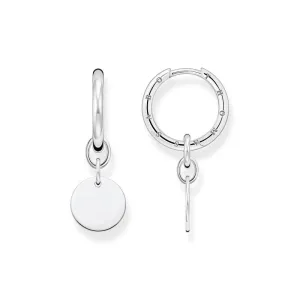 Thomas Sabo Hoop earrings with disc silver