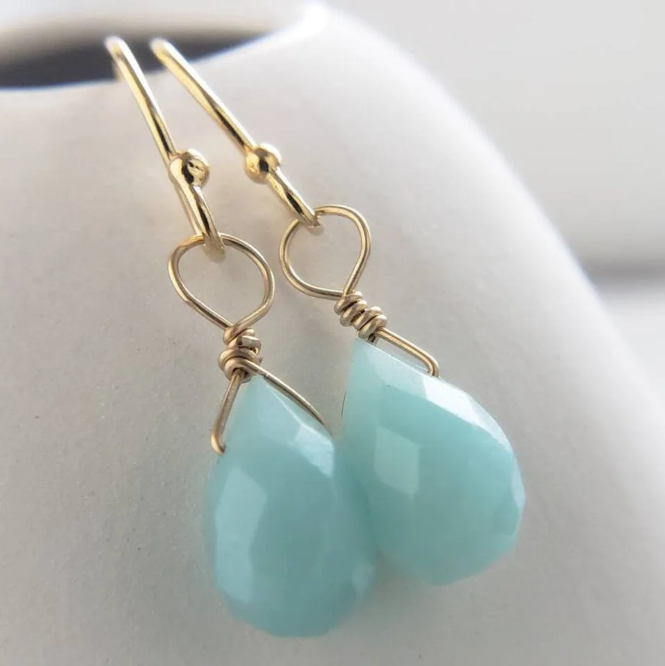 Tiny Amazonite Earrings