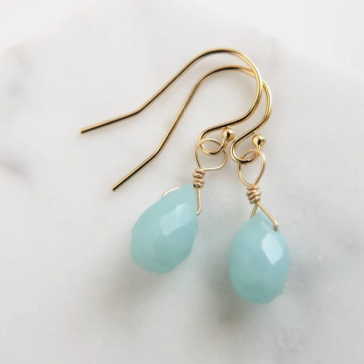 Tiny Amazonite Earrings