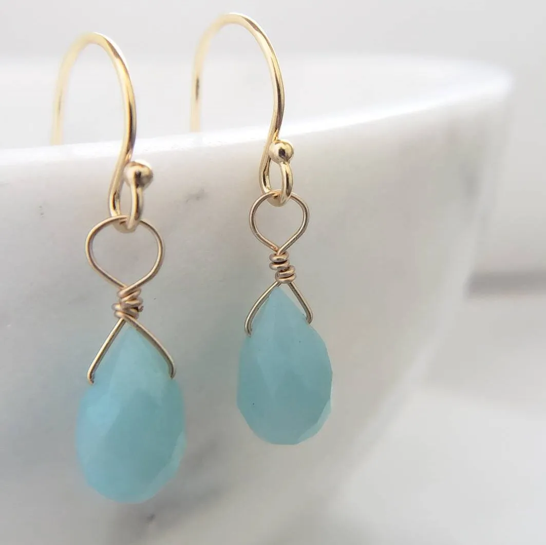 Tiny Amazonite Earrings