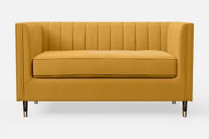 Tivoli 2 Seater Sofa Yellow Linen Fabric