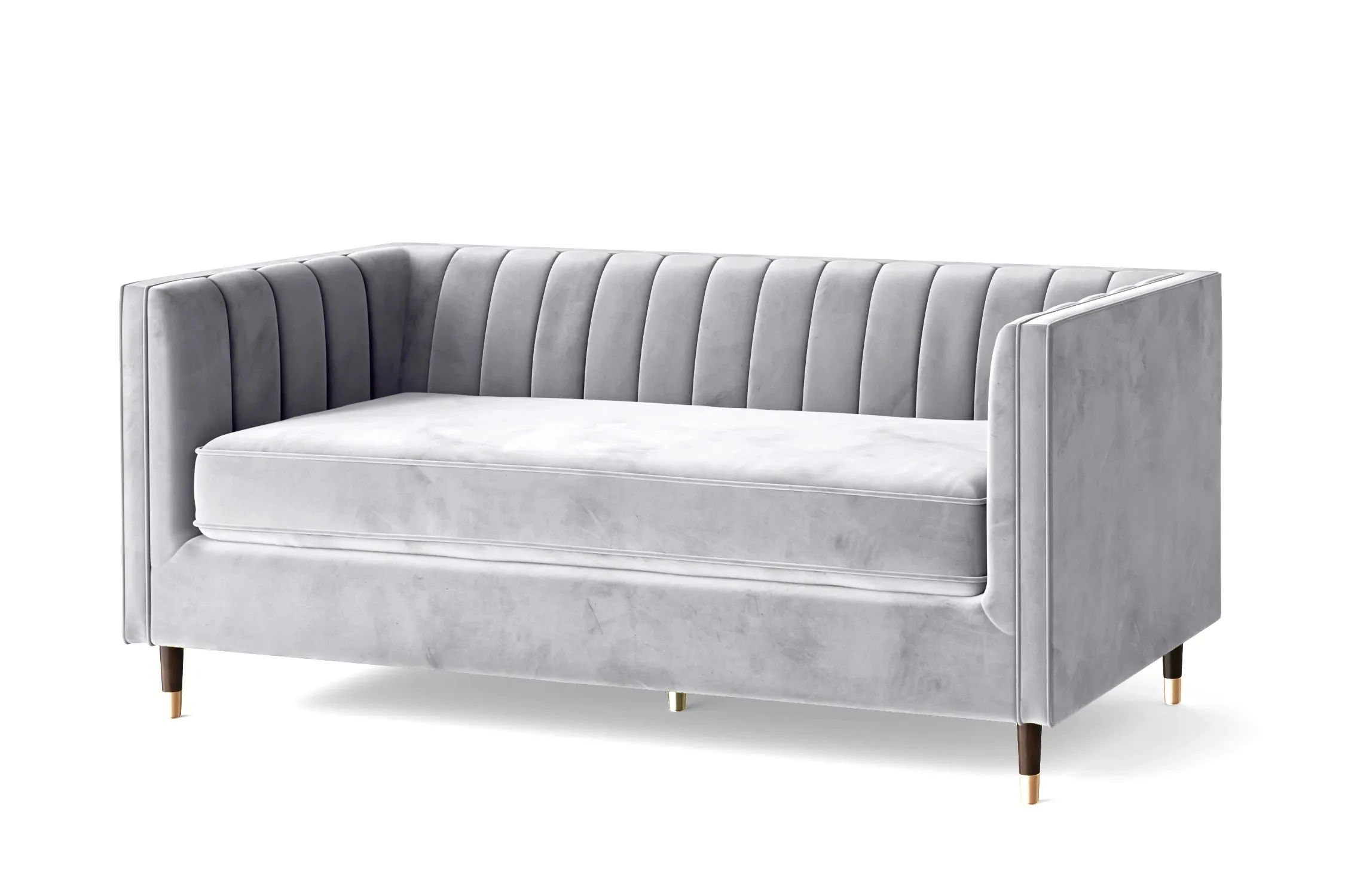 Tivoli 3 Seater Sofa Silver Velvet