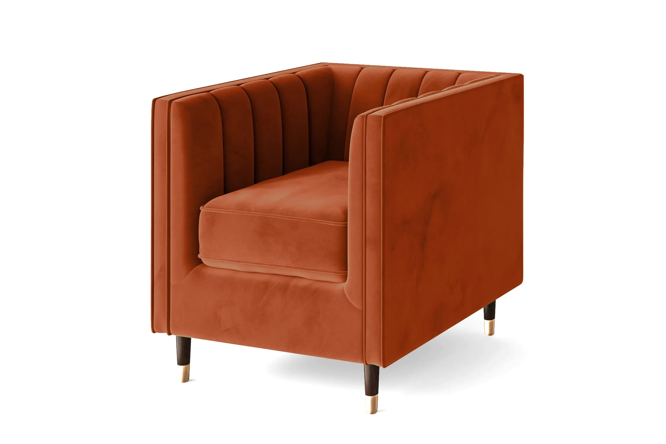 Tivoli Armchair Orange Velvet