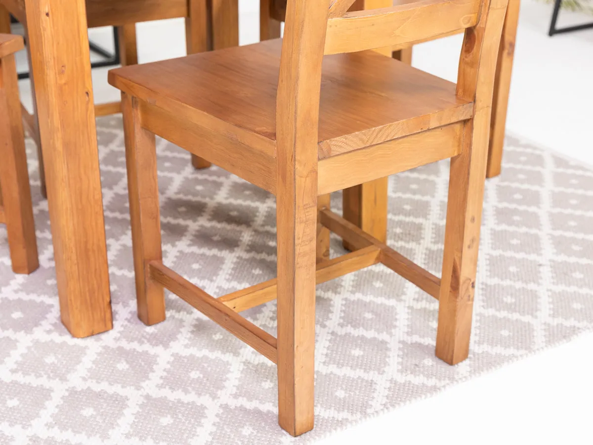 Tulsa Cross Leg Extendable Dining Table (140cm - 180cm) & Tulsa Cross Back Dining Chairs