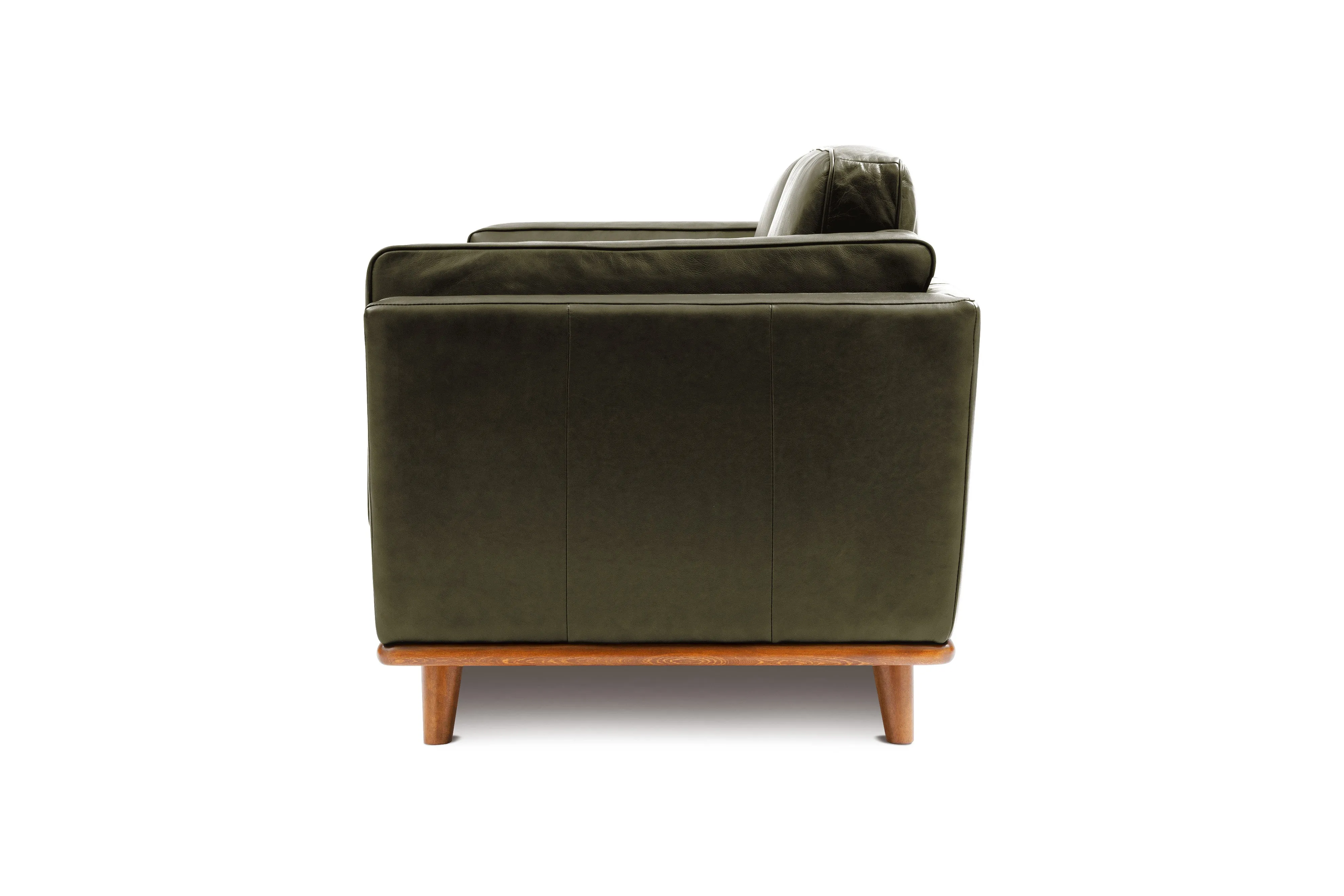 Valencia Artisan Top Grain Leather Loveseat, Olive Green