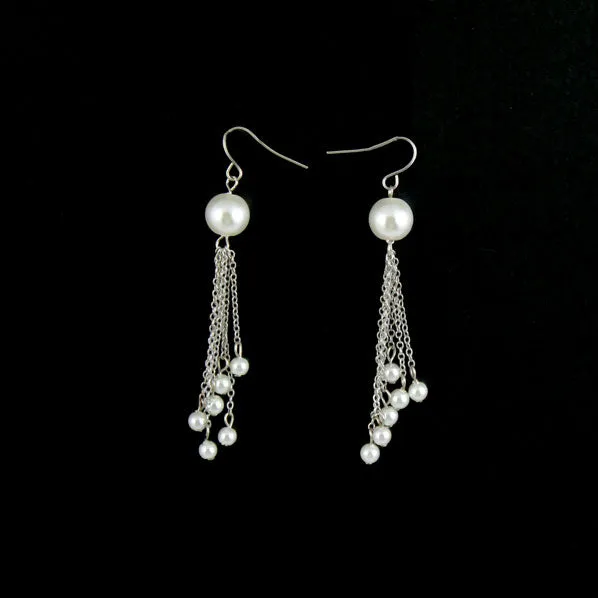 White Pearl Earrings