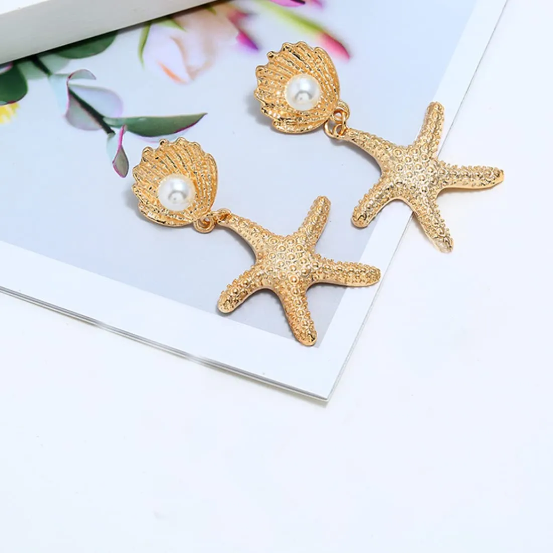 Yellow Chimes Drop Earrings for Women Combo of 3 Pairs Geometric Shaped Gold Plated Pearl Drop Earrings for Women and Girls