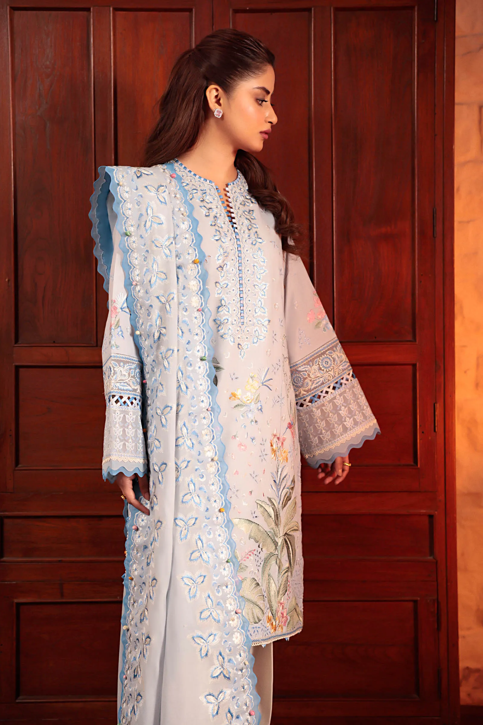 Zaha Luxury Lawn Collection 2024 – ELA (ZL24-01 B)